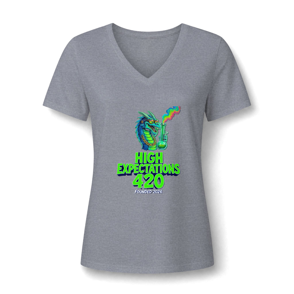 Women's V-Neck Tee — Puff the Magic Dragon HE420 Shirt
