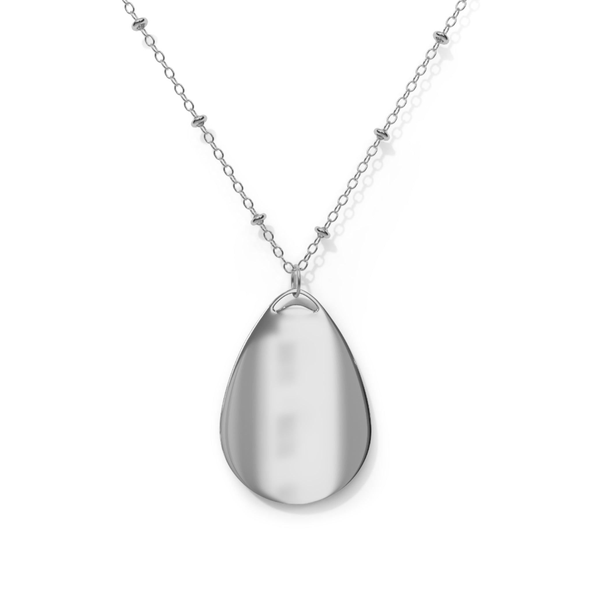 HE420 Oval Necklace – Teardrop Pendant Necklace