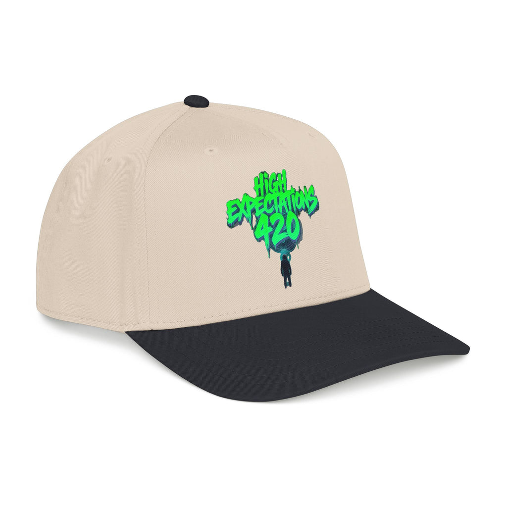 Mid Profile Baseball Cap — 'High Expectations 420' Graphic Hat