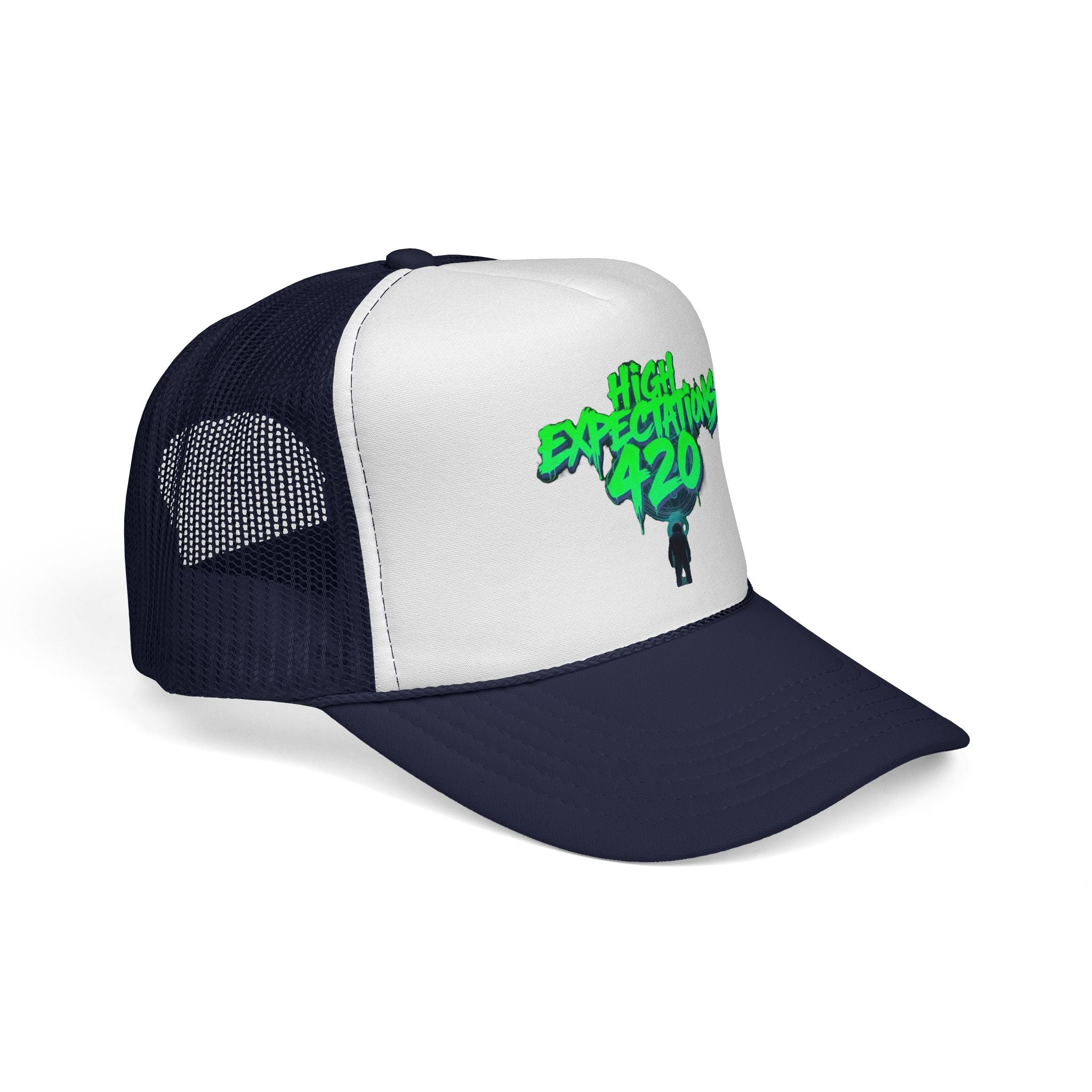Trucker Cap — "High Expectations 420" Graphic Mesh Hat