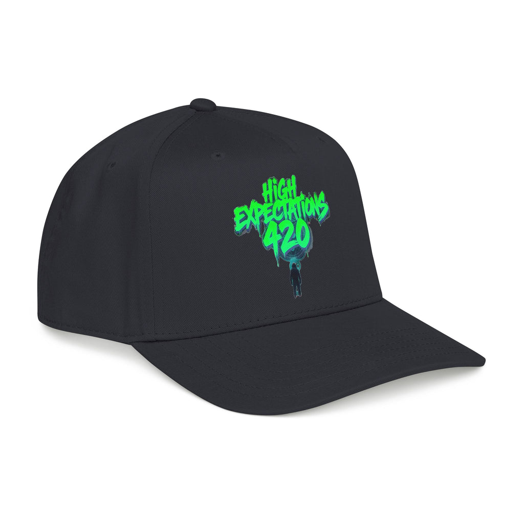 Mid Profile Baseball Cap — 'High Expectations 420' Graphic Hat