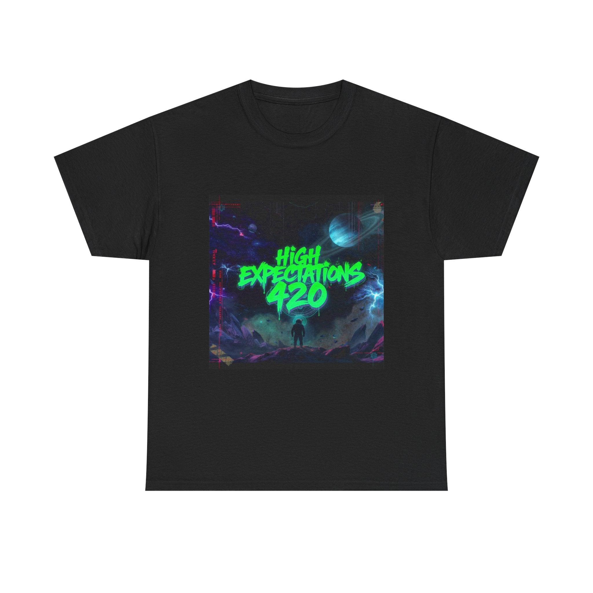 420 High Expectations Tee — Neon Smoke Graphic T-Shirt