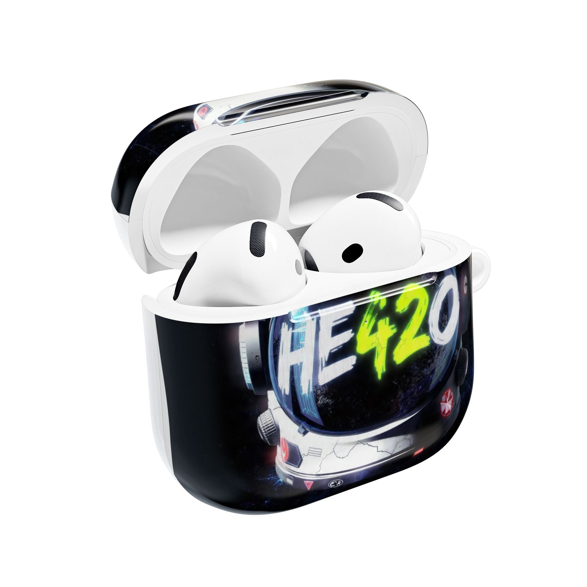 HE420 Astronaut AirPod Case — Neon Space Helmet Design