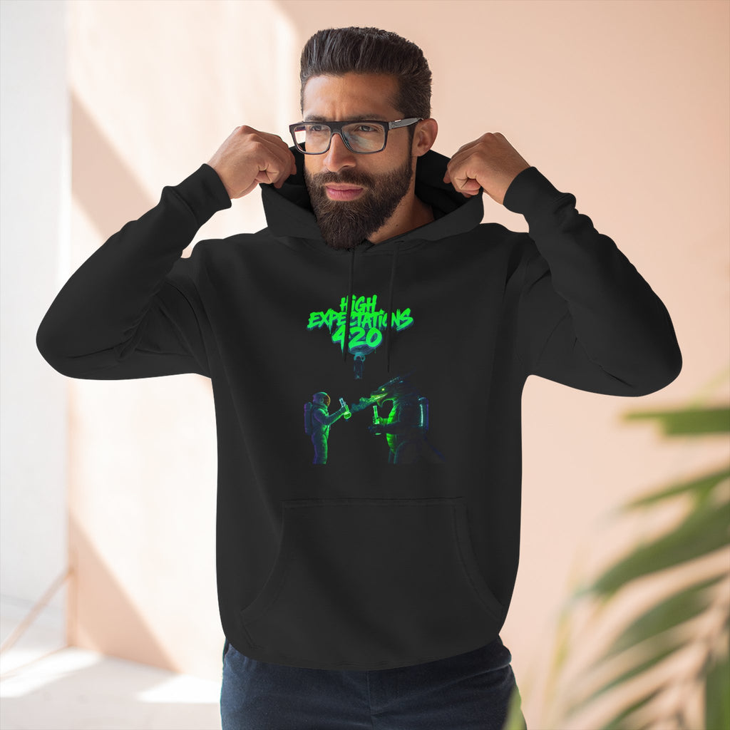 Fleece Hoodie - Neon Concert Photo Graphic "Dank Zilla"
