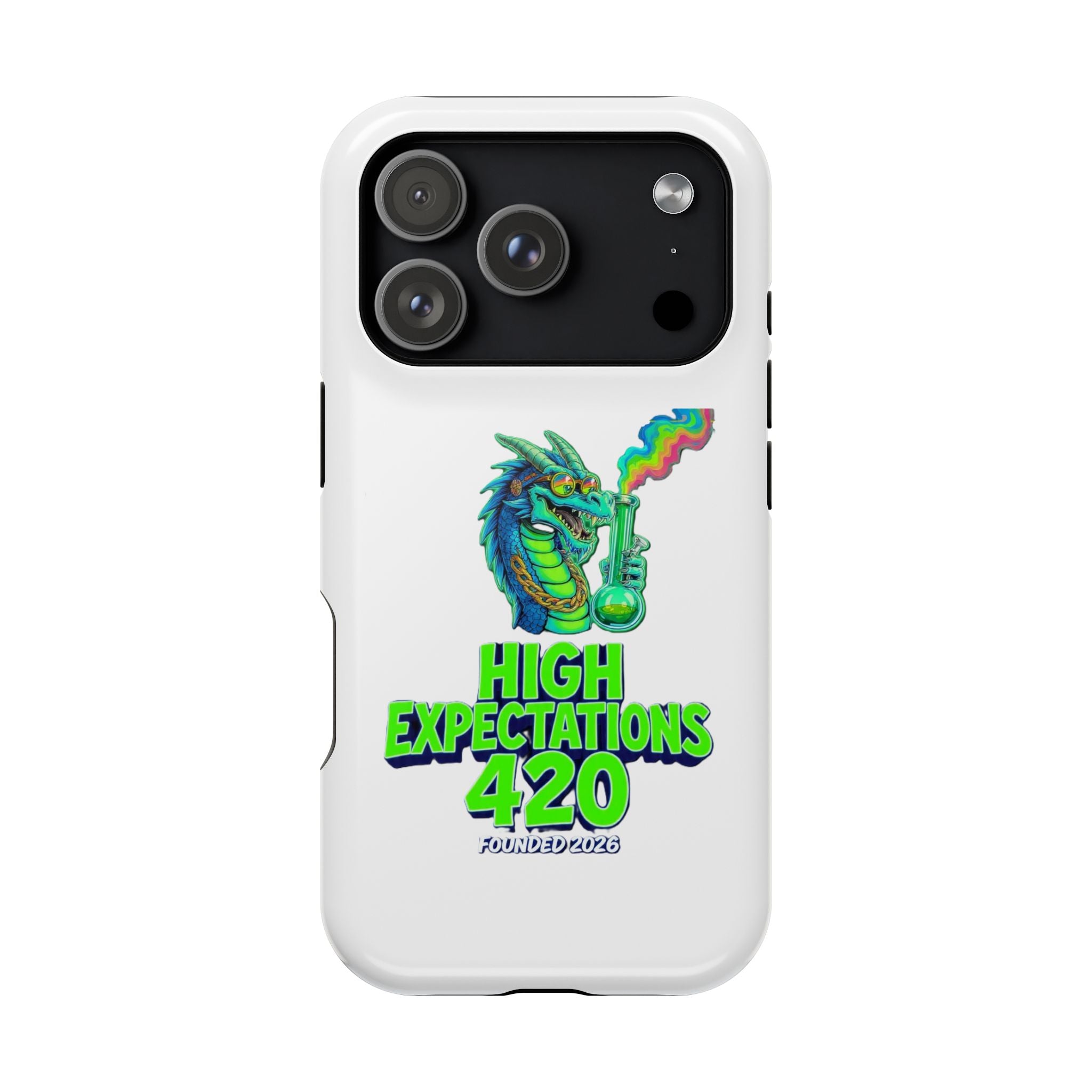 420 Dragon Graphic Phone Case — "High Expectations" Magnetic Impact-Resistant