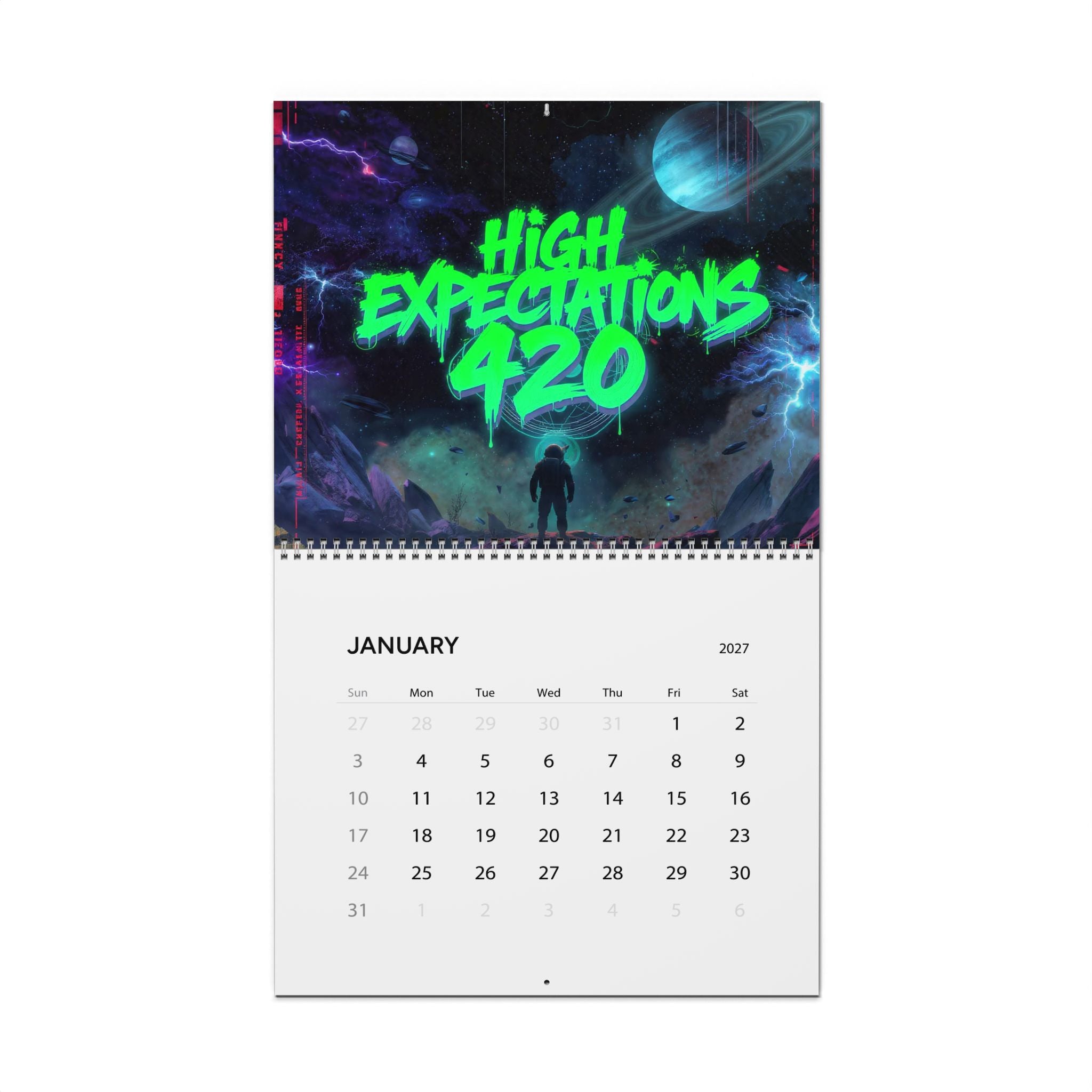 HE420 Cosmic/Street Art Wall Calendar (2027)