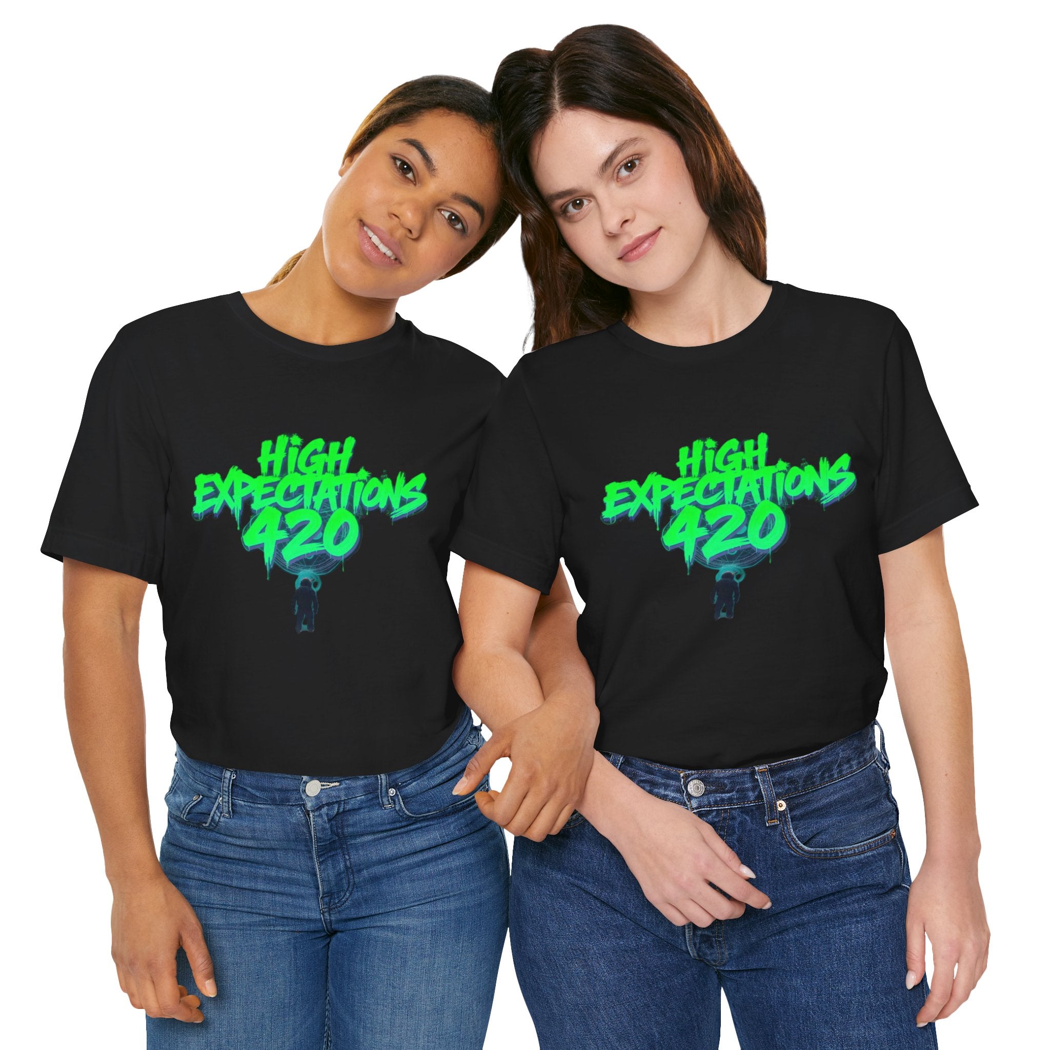 High Expectations 420 Tee — Neon Smoke Graphic T-Shirt