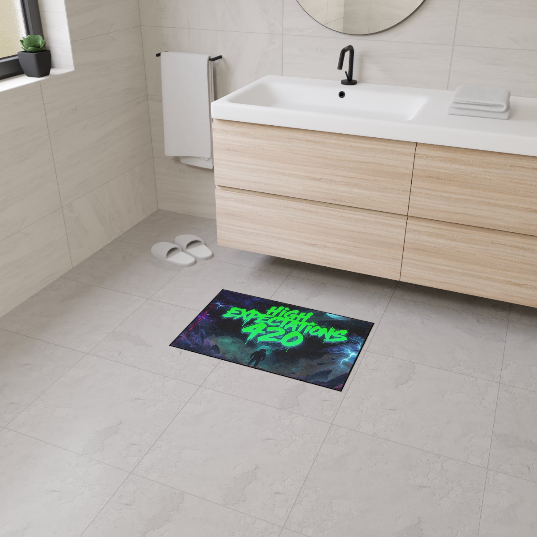 HE420 Heavy-Duty Floor Mat — Neon Space