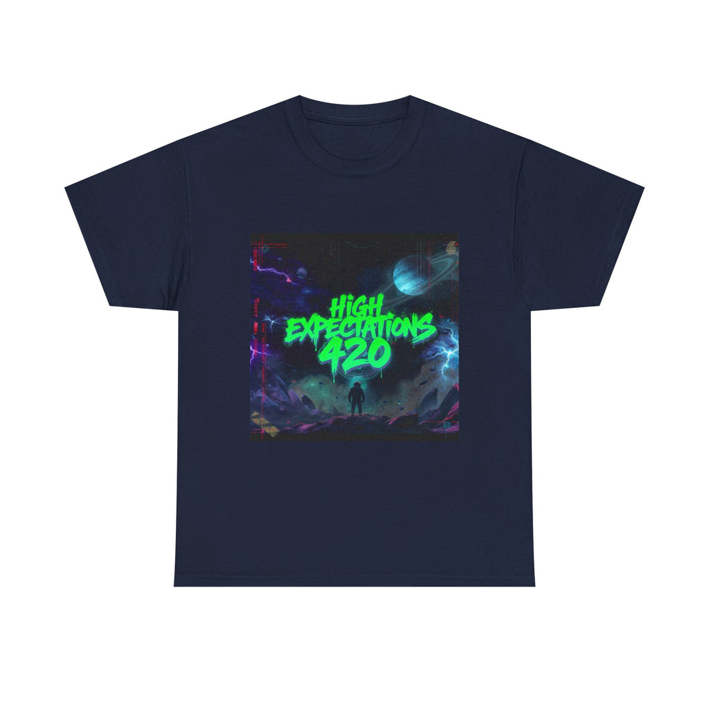 420 High Expectations Tee — Neon Smoke Graphic T-Shirt