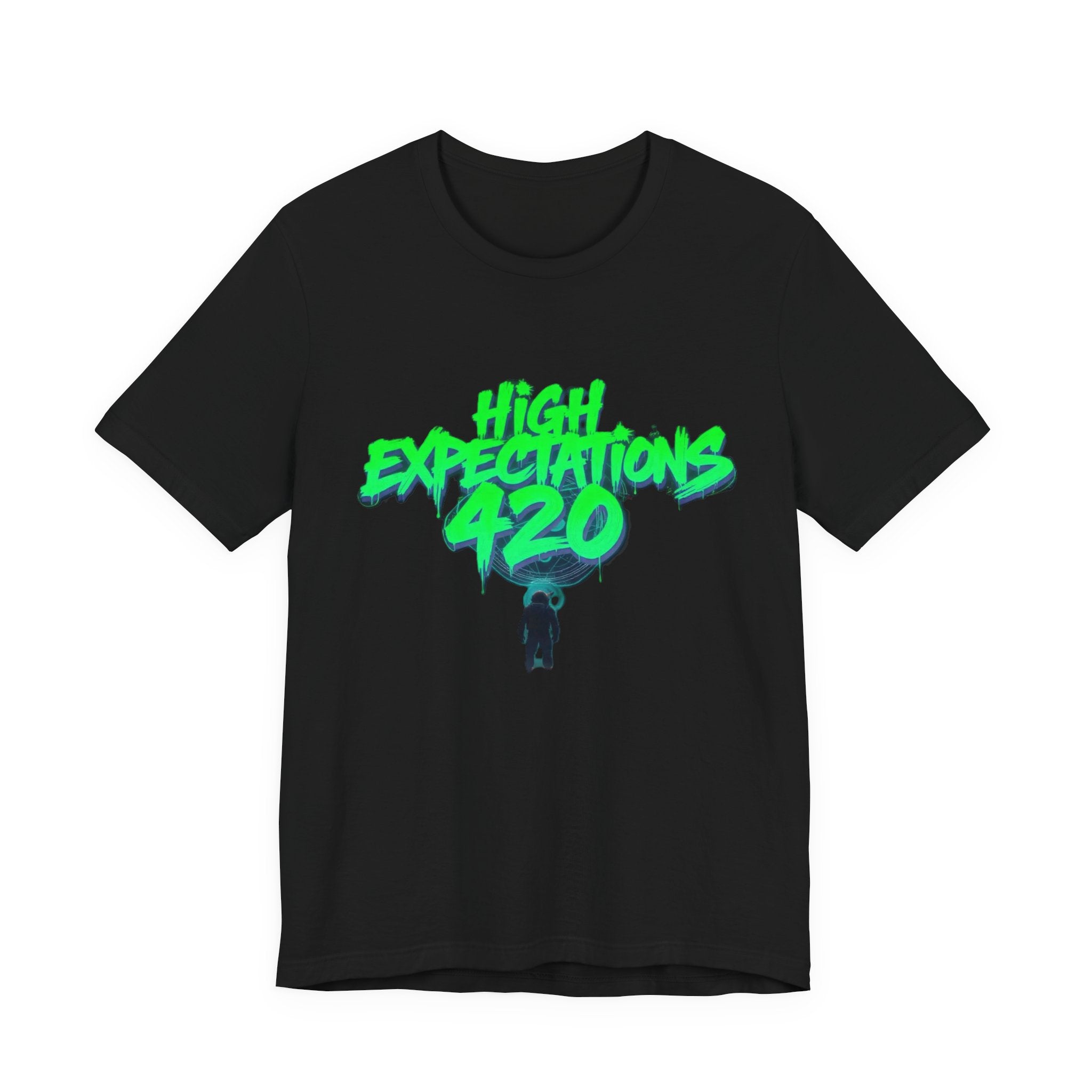 High Expectations 420 Tee — Neon Smoke Graphic T-Shirt