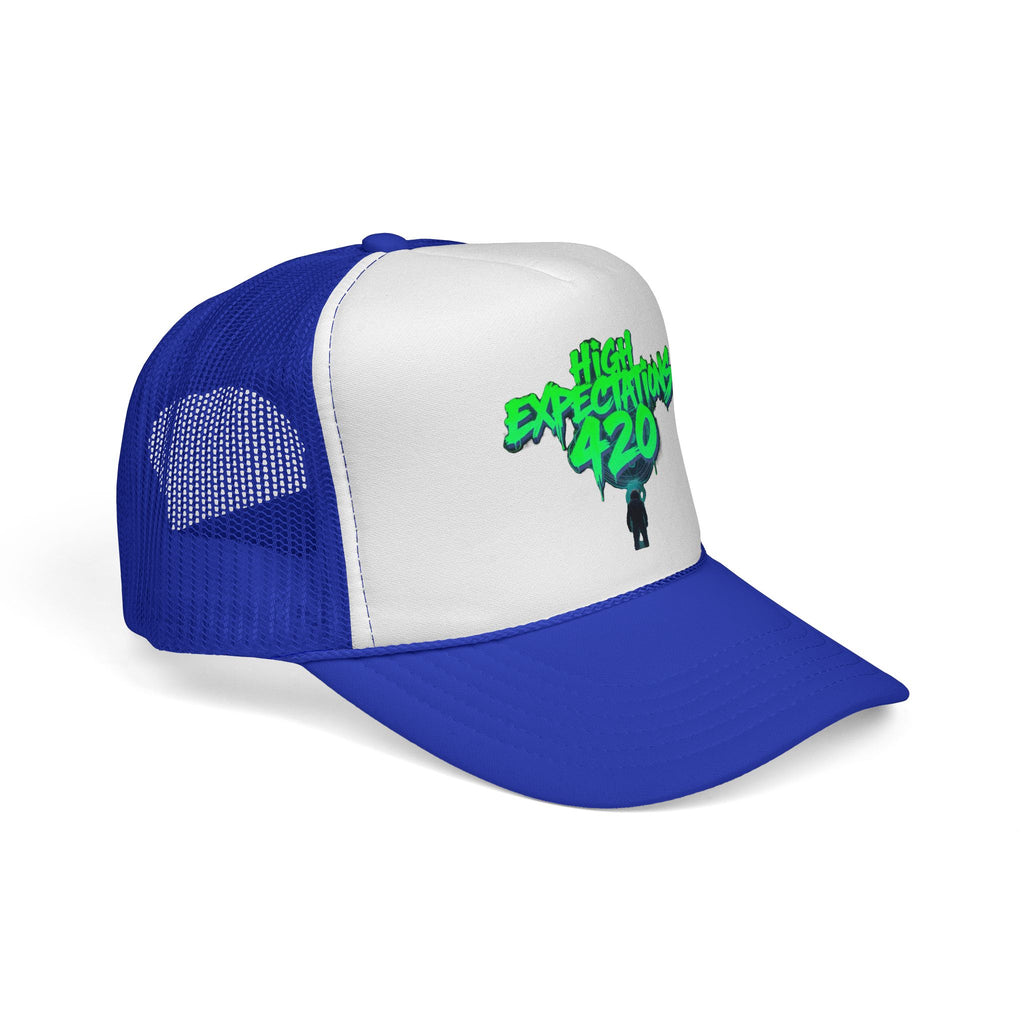 Trucker Cap — "High Expectations 420" Graphic Mesh Hat