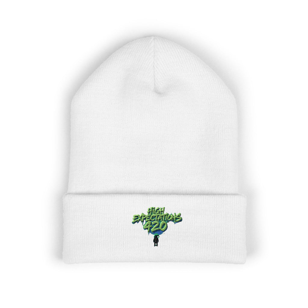 HE420 Logo Beanie — Classic Embroidered Cuffed Knit Hat