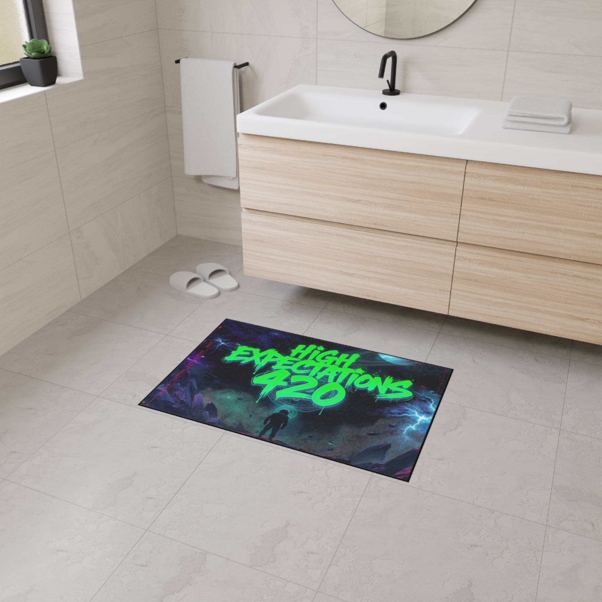 HE420 Heavy-Duty Floor Mat — Neon Space