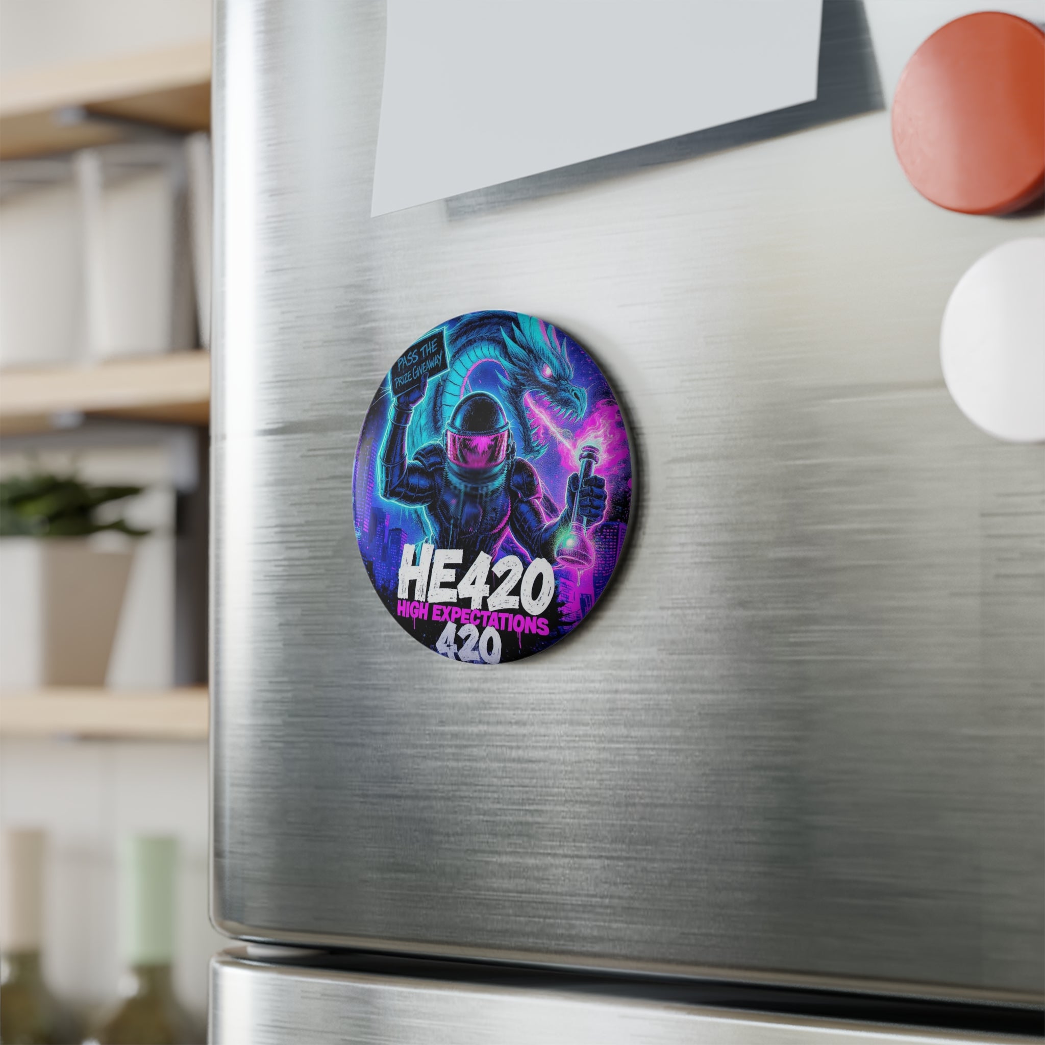 HE420 PTPG Art Button Magnet