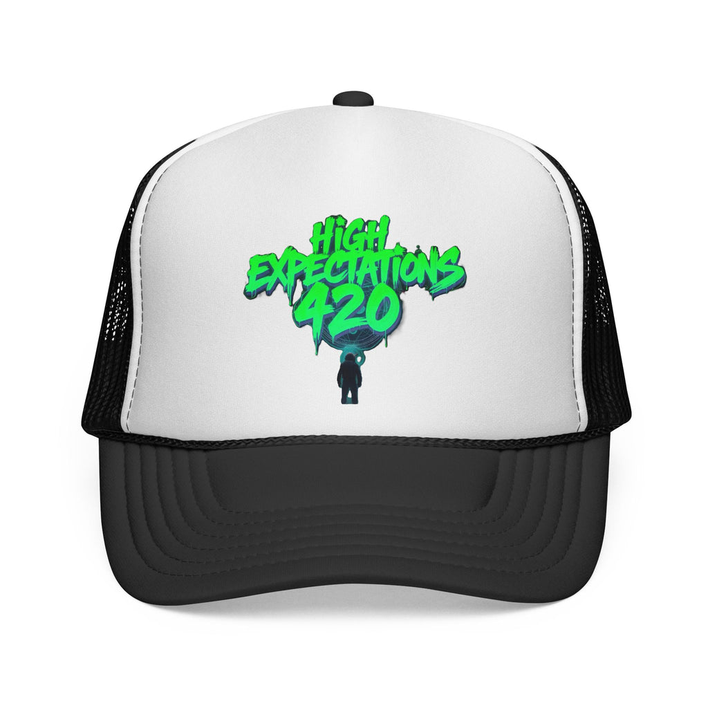Trucker Cap — "High Expectations 420" Graphic Mesh Hat