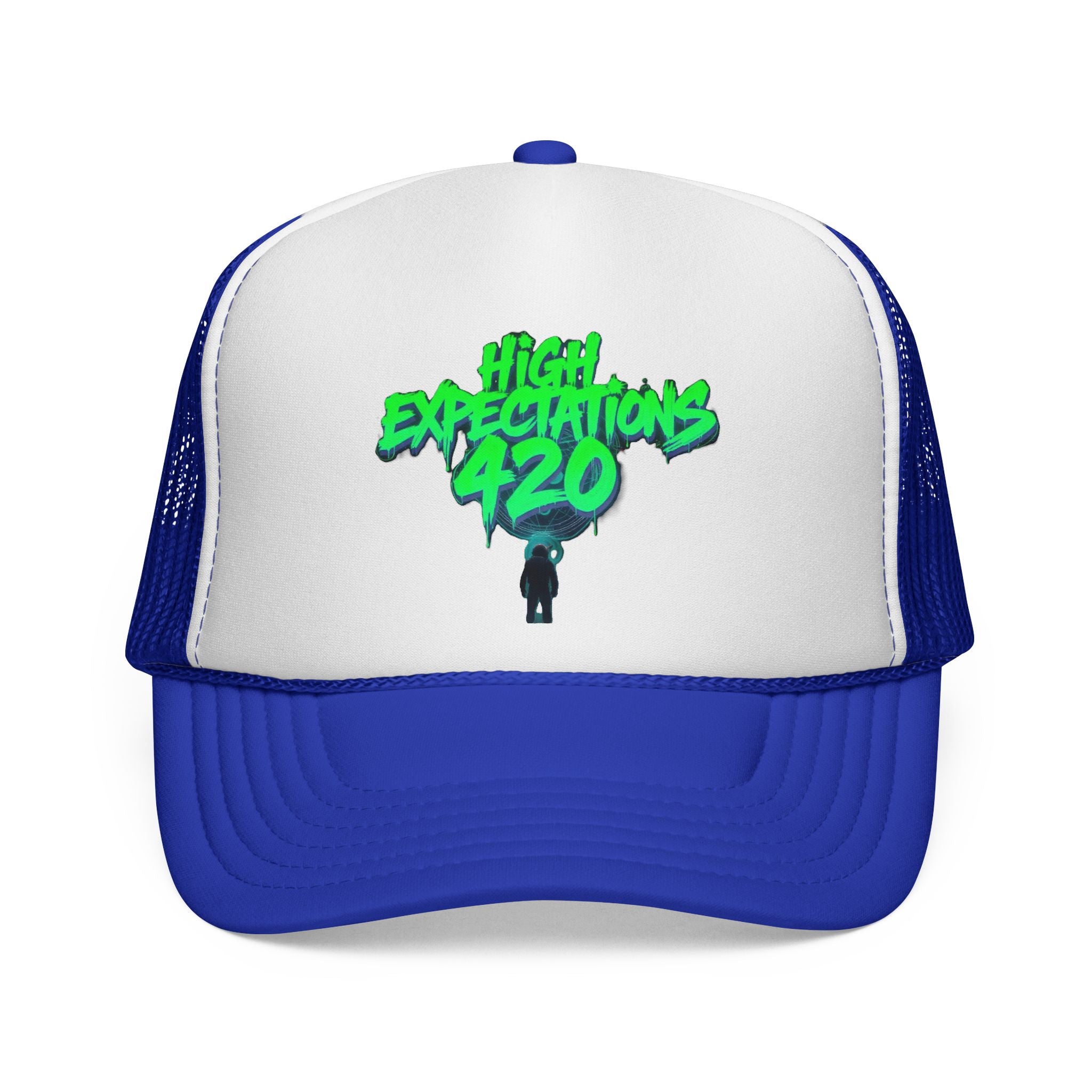 Trucker Cap — "High Expectations 420" Graphic Mesh Hat
