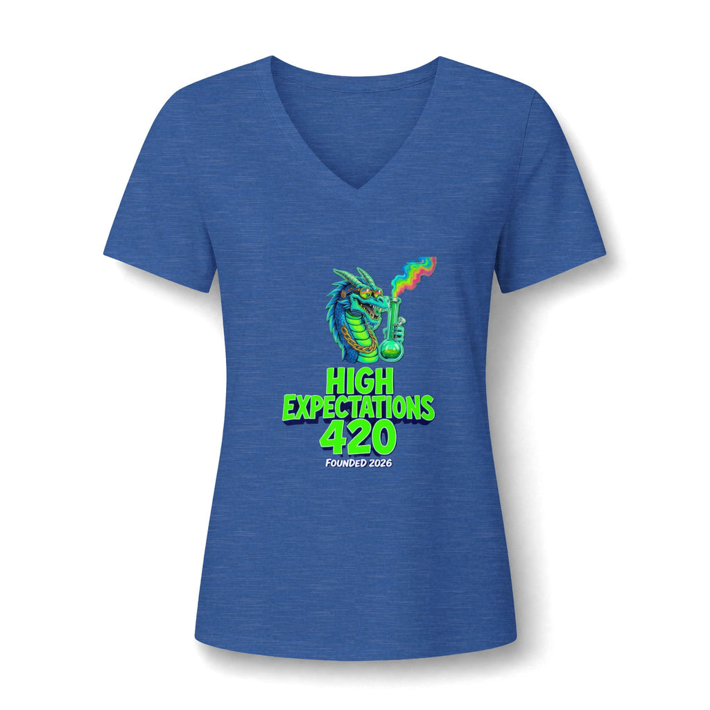 Women's V-Neck Tee — Puff the Magic Dragon HE420 Shirt