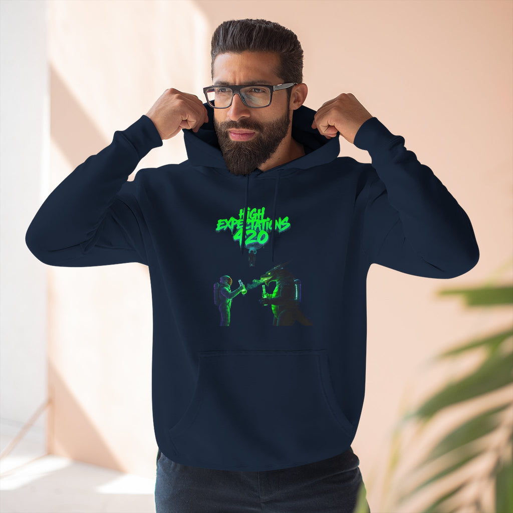 Fleece Hoodie - Neon Concert Photo Graphic "Dank Zilla"