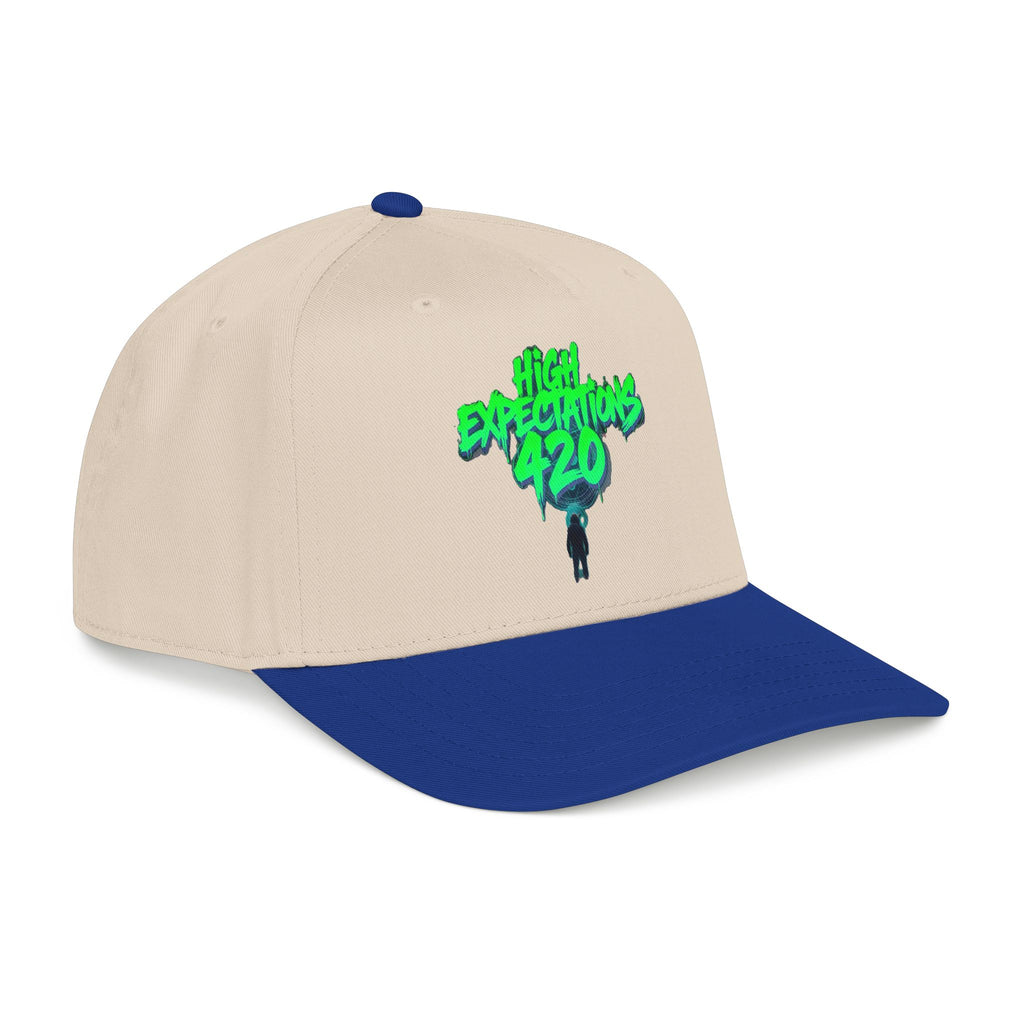 Mid Profile Baseball Cap — 'High Expectations 420' Graphic Hat