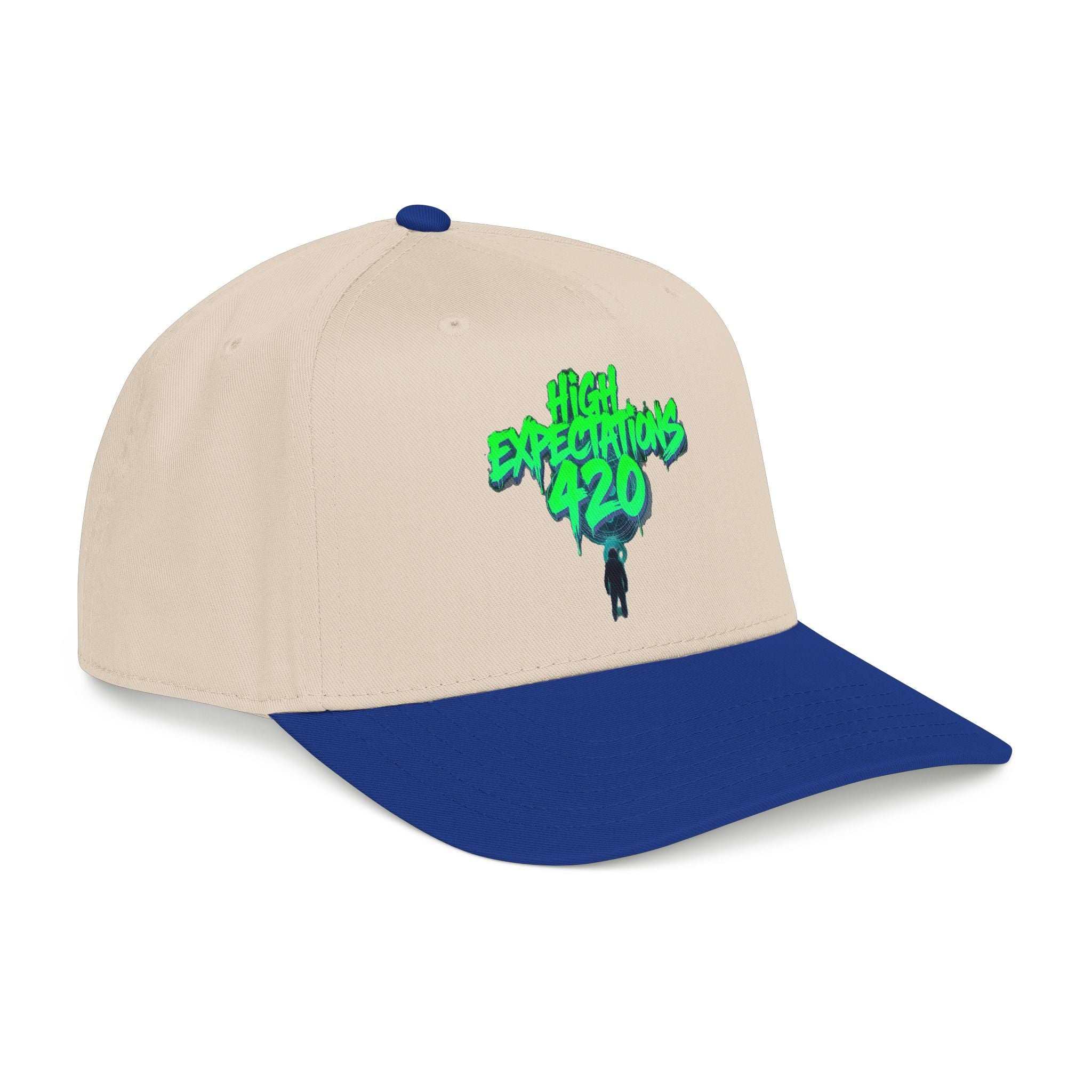 Mid Profile Baseball Cap — 'High Expectations 420' Graphic Hat