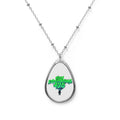 HE420 Oval Necklace – Teardrop Pendant Necklace