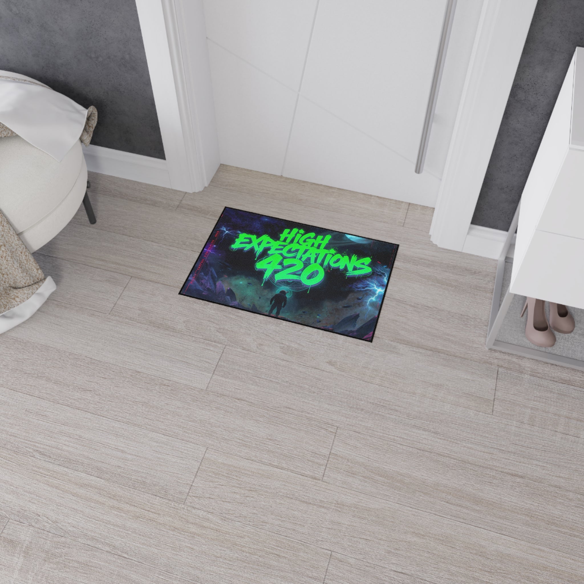 HE420 Heavy-Duty Floor Mat — Neon Space