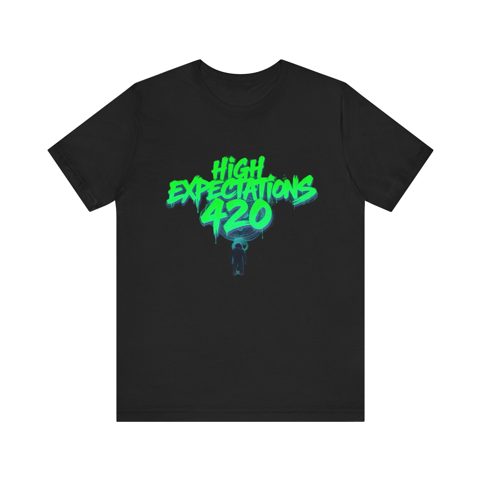 High Expectations 420 Tee — Neon Smoke Graphic T-Shirt
