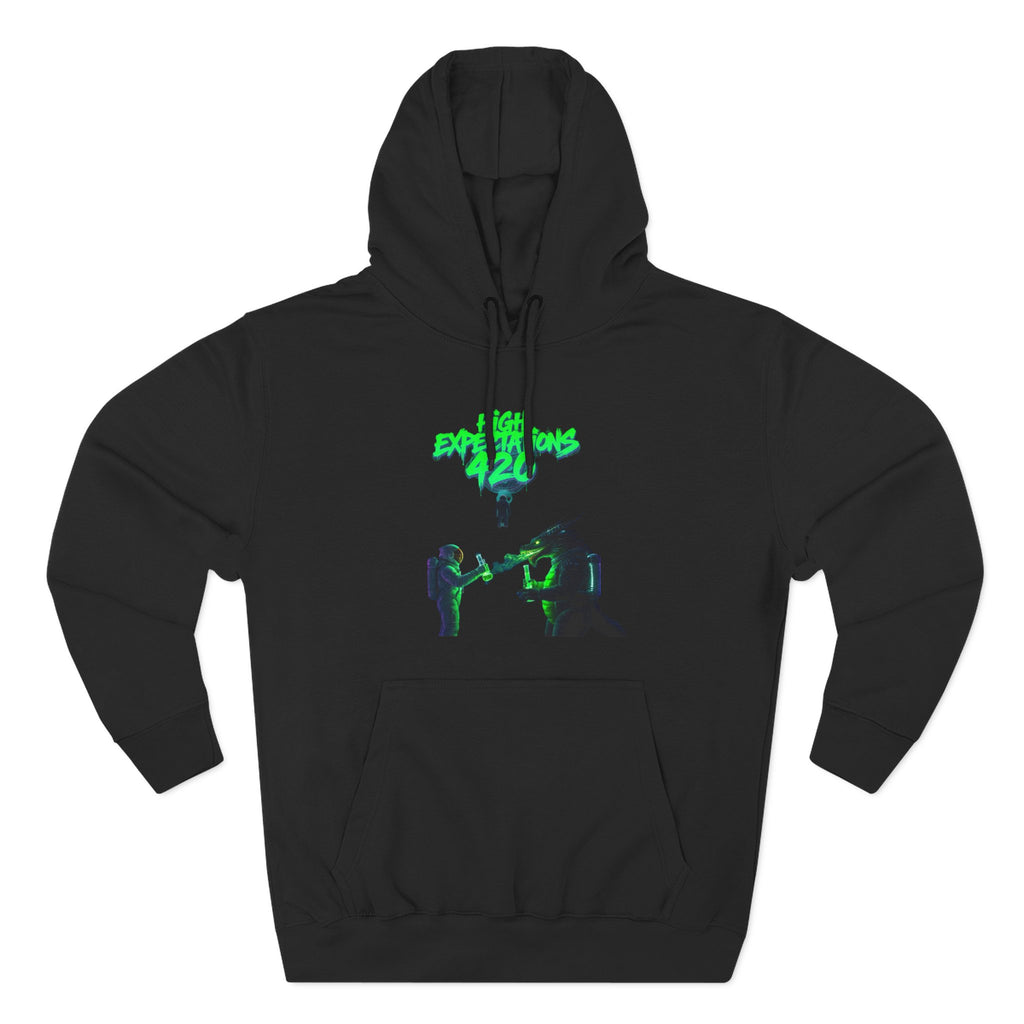 Fleece Hoodie - Neon Concert Photo Graphic "Dank Zilla"