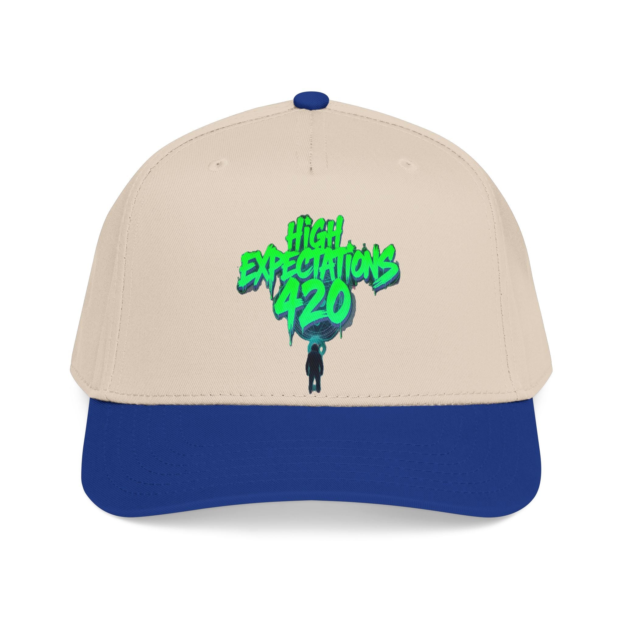 Mid Profile Baseball Cap — 'High Expectations 420' Graphic Hat