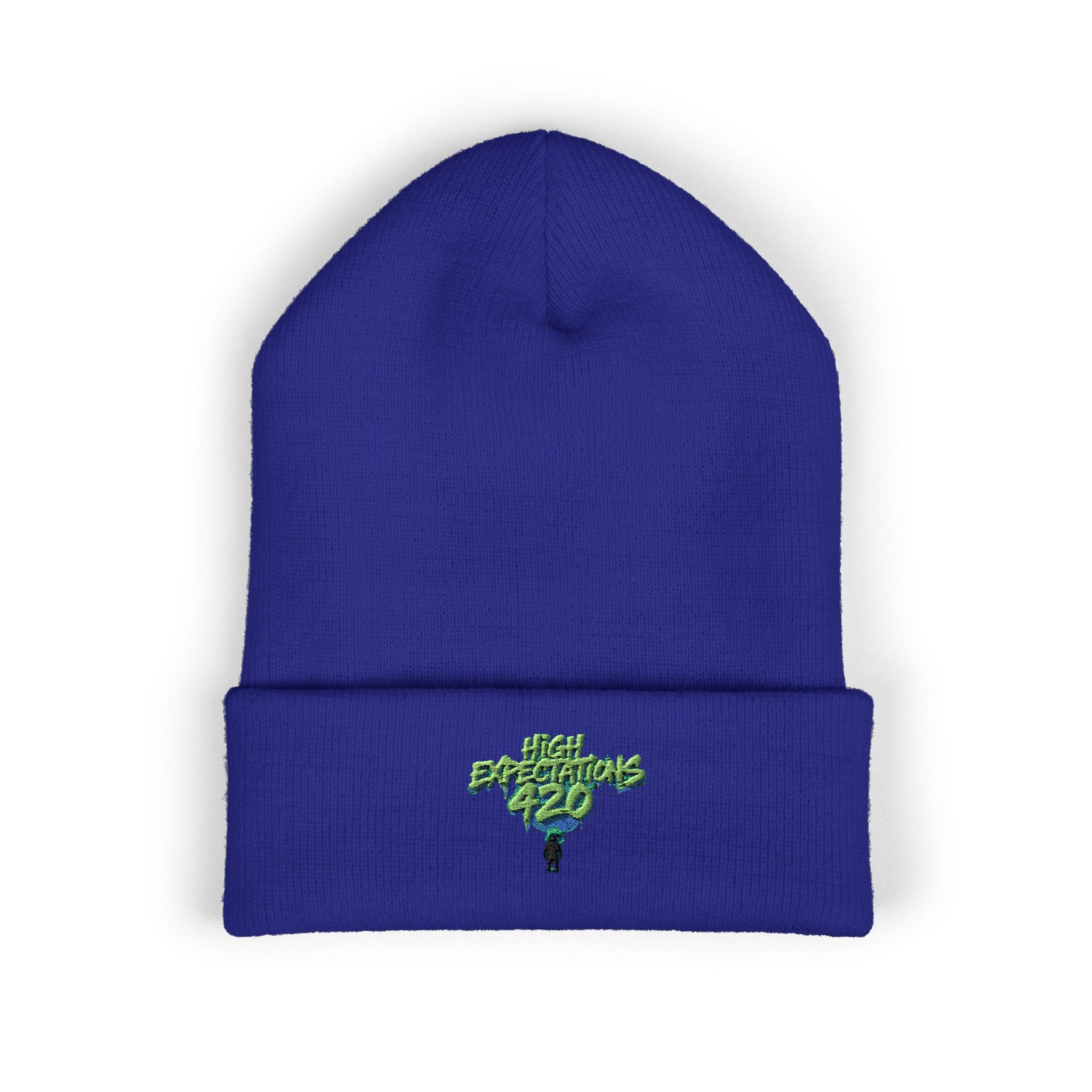 HE420 Logo Beanie — Classic Embroidered Cuffed Knit Hat
