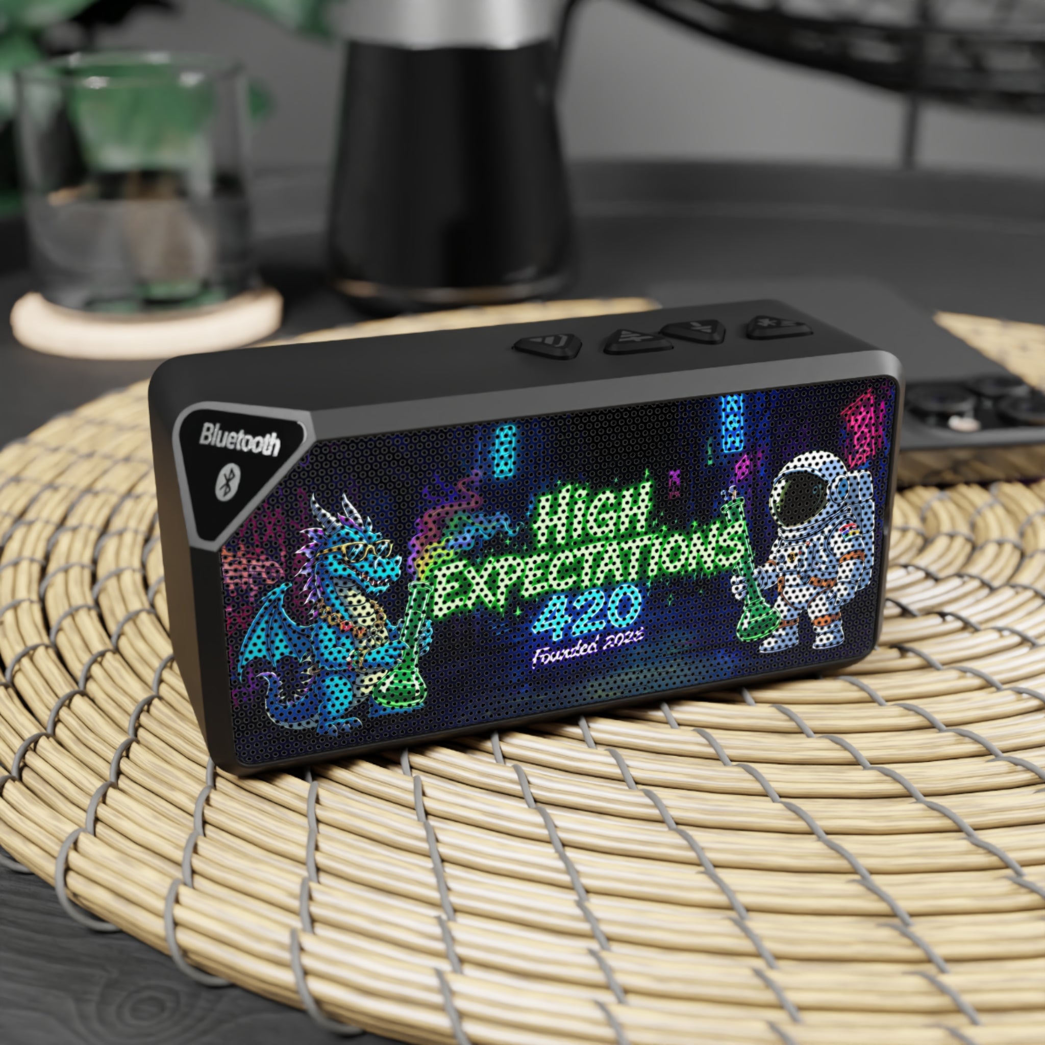 Bluetooth Speaker —  HE420 Neon Dragon & Astronaut LED Speaker